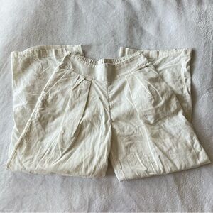 Abercrombie and Fitch Double Lined White Linen Pants
